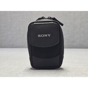 Sony LCS-CSQ Soft Camera Case Black Nylon Belt Loop Cyber-shot T W N Series